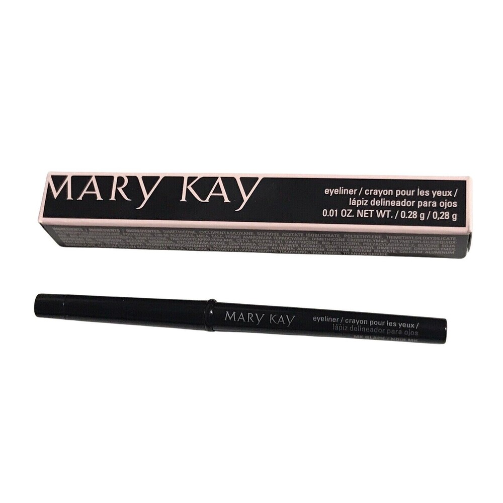 MARY KAY EYELINER PENCIL W/BUILT-IN SHARPENER BLACK~ 090136 ~ NIB ~ DISCONTINUED
